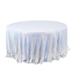 Sequin 120" Round Tablecloth Iridescent Blue - Seamless Glittering Table Cover Pro Linens