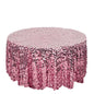 Sequin 120" Round Tablecloth Pink - Seamless Big Payette Table Cover - Pro Linens