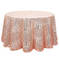 Sequin 120" Round Tablecloth Rose Gold - Seamless Diamond Glitz Table Cover - Pro Linens