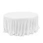 Sequin 120" Round Tablecloth White - Seamless Glittering Design for Sophisticated Events - Pro Linens