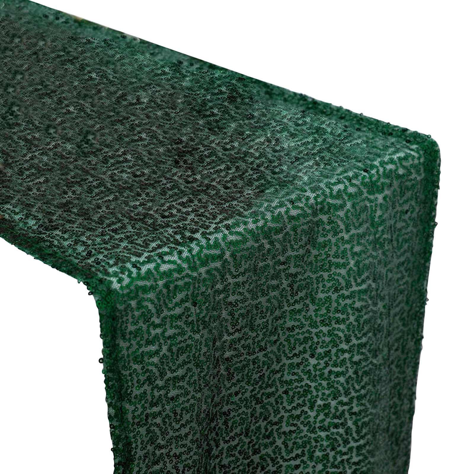 Sequin 12"x108" Table Runner Hunter Emerald Green - Glittering Design Pro Linens