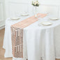 Sequin 12"x108" Table Runner Rose Gold - Diamond Glitz Design - Pro Linens