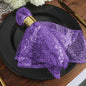 Sequin 20"x20" Napkin Purple - Shimmering Dinner Napkin Pro Linens