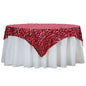 Sequin 72"x72" Table Overlay Square Tablecloth Red - Big Payette Table Cover Pro Linens