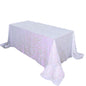 Sequin 90"x132" Rectangle Tablecloth Iridescent - Seamless Big Payette Table Cover - Pro Linens