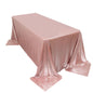 Sequin Dots Polyester 90"x132" Rectangle Tablecloth Shimmering Rose Gold - Seamless, Glittering & Wrinkle Free Table Cover - Pro Linens