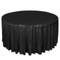 Sequin Dots Polyester Round 120" Tablecloth Black - Wrinkle Free & Sparkling Table Cover Pro Linens