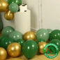 Set of 120 Gold Green Biodegradable Balloon Arch Kit, Extra Strong Eco-friendly Latex Party Balloon Garland Pro Linens