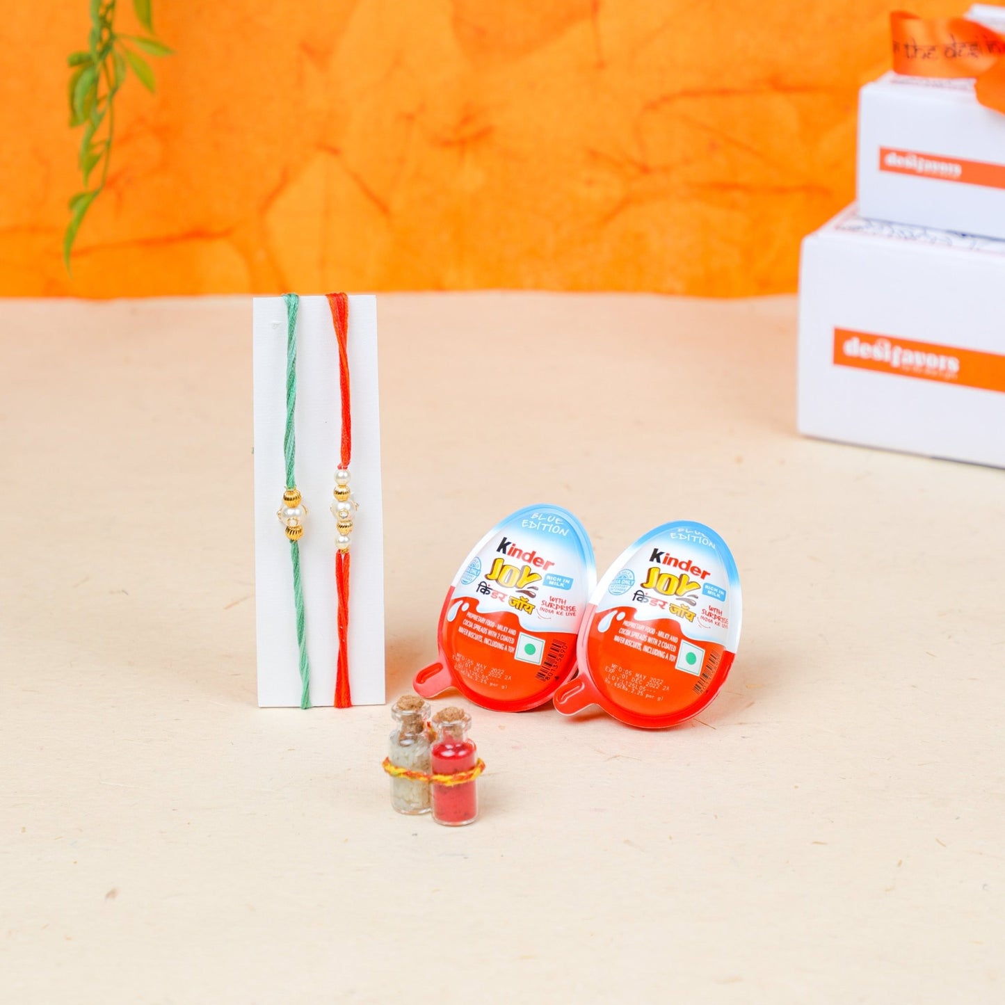 Set of 2 Kinder Joy with Rakhi Gift for Kids PRO Indian