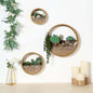 Set of 3 Gold Half Moon Wall Planters, Round Metal Wall Hanging Planter, Modern Indoor Outdoor Terrarium - 6",8",12" Pro Linens