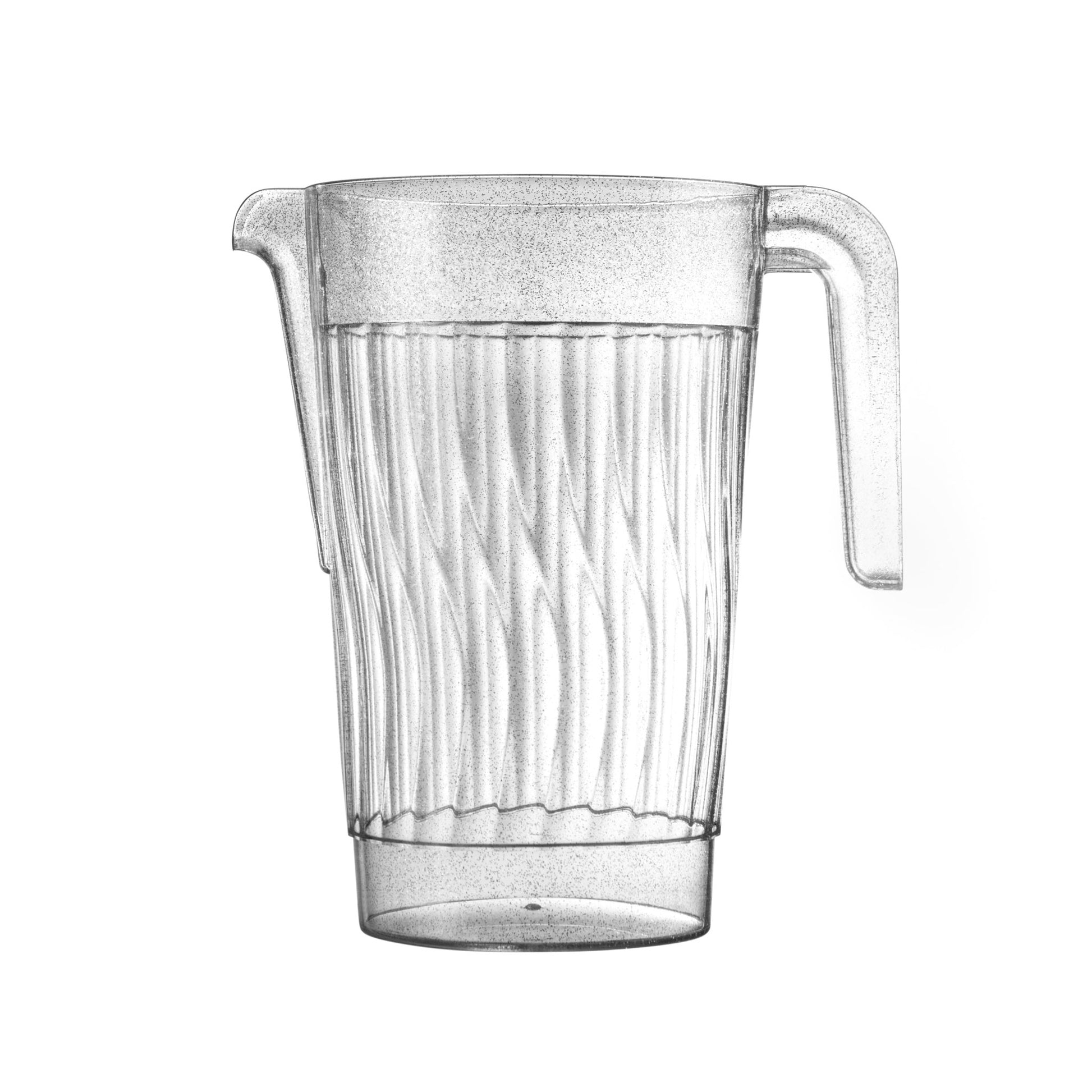 Silver Glitter Plastic Pitcher with Handle 48 oz. - 2 Pack - Pro Linens