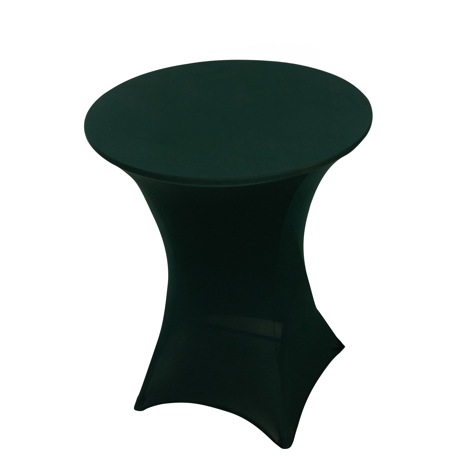 Spandex 33"-36" Round Cocktail Table Cover Hunter Emerald Green - Easy to Maintain Stretch Fitted Highboy Tablecloth Pro Linens