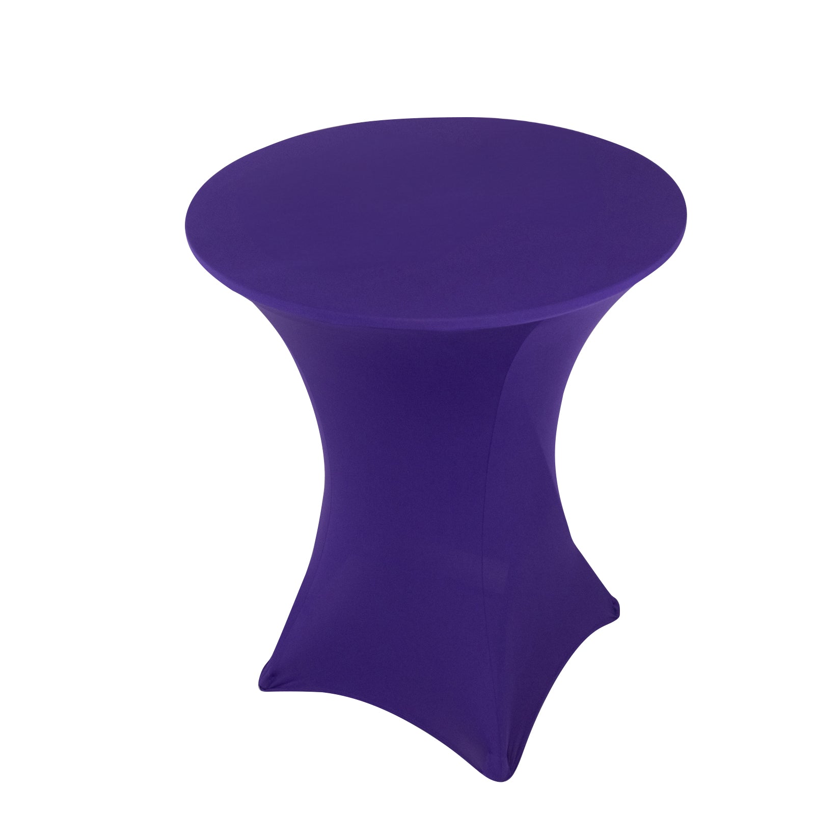 Spandex 33"-36" Round Cocktail Table Cover Purple - Easy to Maintain Stretch Fitted Highboy Tablecloth Pro Linens