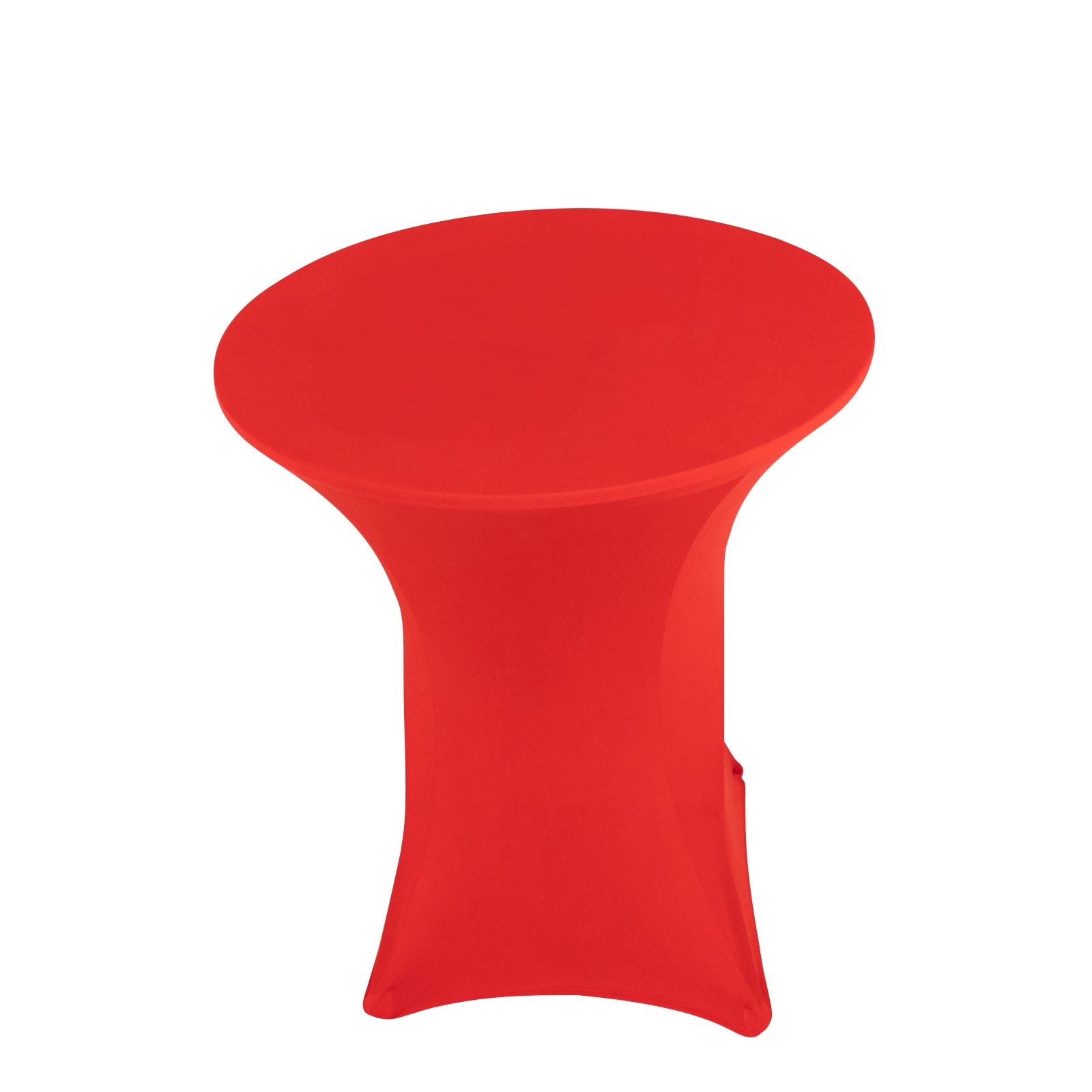 Spandex 33"-36" Round Cocktail Table Cover Red - Easy to Maintain Stretch Fitted Highboy Tablecloth Pro Linens