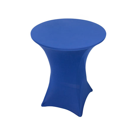 Spandex 33"-36" Round Cocktail Table Cover Royal Blue - Easy to Maintain Stretch Fitted Highboy Tablecloth Pro Linens