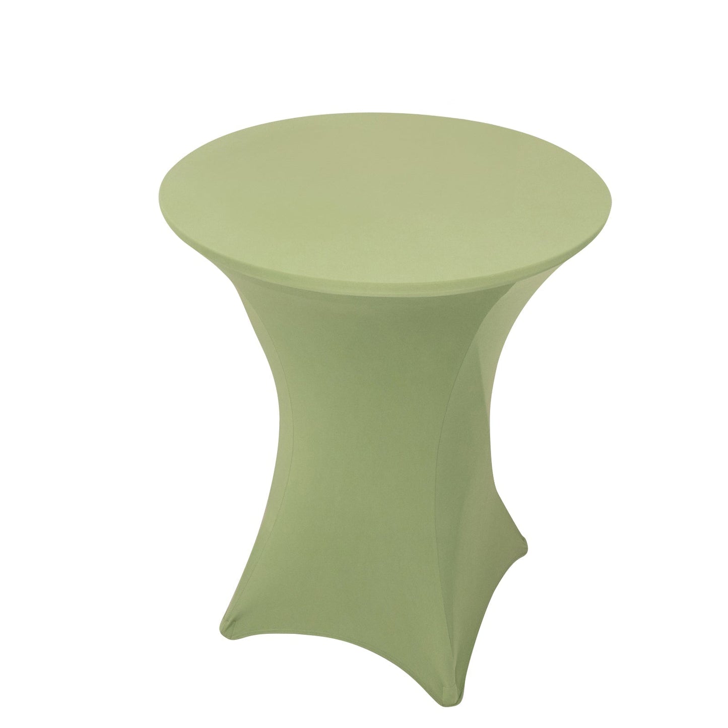 Spandex 33"-36" Round Cocktail Table Cover Sage Green - Easy to Maintain Stretch Fitted Highboy Tablecloth Pro Linens