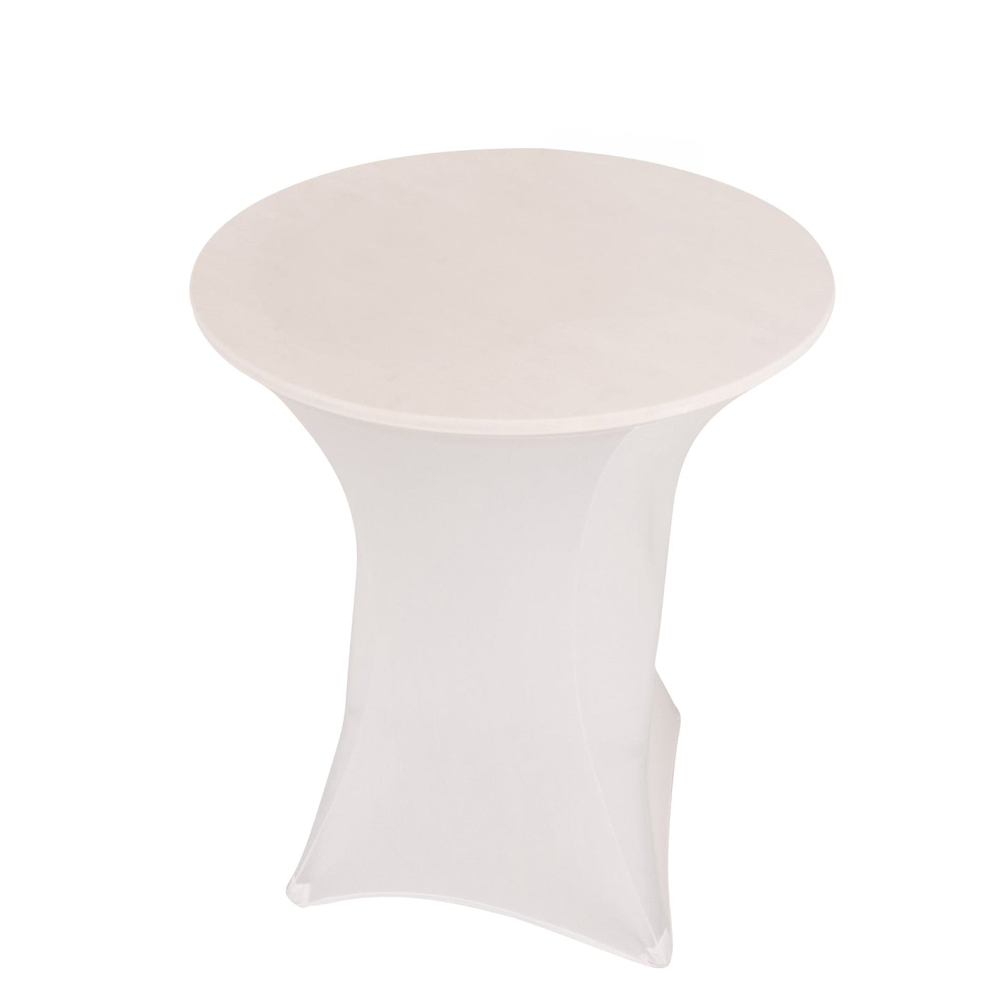 Spandex 33"-36" Round Cocktail Table Cover White - Easy to Maintain Stretch Fitted Highboy Tablecloth for Events Pro Linens