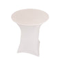 Spandex 33"-36" Round Cocktail Table Cover White - Easy to Maintain Stretch Fitted Highboy Tablecloth for Events Pro Linens