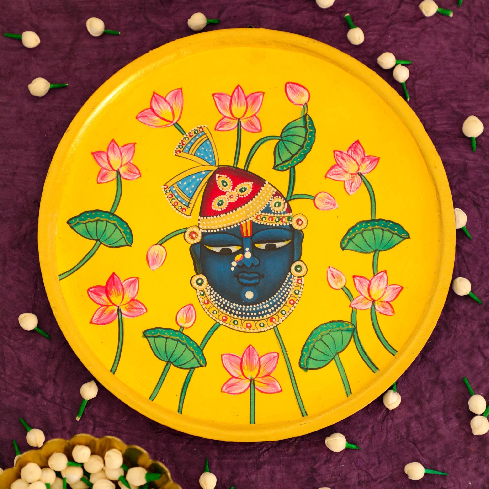 Srinathji Pichwai Decor Plate Pichwai Art PRO Indian