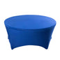 Stretch Spandex 6ft Round Tablecloth Royal Blue - Durable Form-Fitting Table Cover Pro Linens