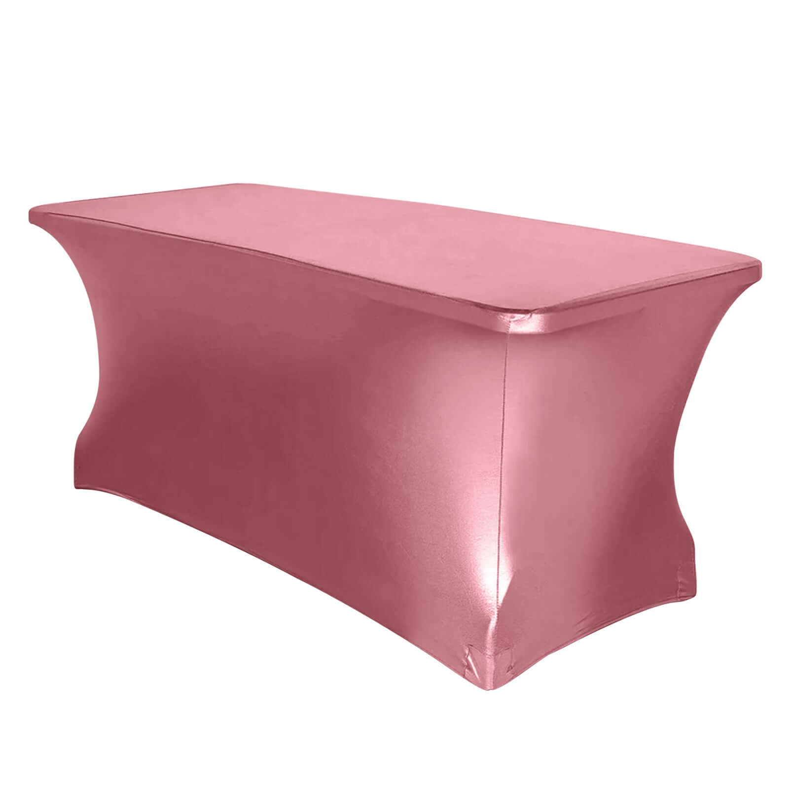 Stretch Spandex 72"x30" Rectangle Tablecloth Metallic Rose Gold - Form - Fitting Table Cover - Pro Linens