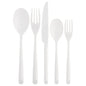 Suave Collection White Flatware Combo Pack - 40 Count (8 Settings) Flatware Sets Pro Linens