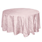 Taffeta 120" Round Tablecloth Blush - Seamless Accordion Crinkle Table Cover Pro Linens