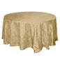 Taffeta 120" Round Tablecloth Gold - Seamless Accordion Crinkle Design for Stylish Occasions Pro Linens