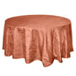 Taffeta 120" Round Tablecloth Terracotta (Rust) - Seamless Accordion Crinkle Table Cover Pro Linens