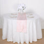 Taffeta 12"x108" Table Runner Blush - Accordion Crinkle Design Pro Linens