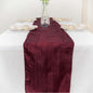 Taffeta 12"x108" Table Runner Burgundy - Accordion Crinkle Design Pro Linens