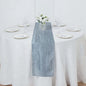 Taffeta 12"x108" Table Runner Dusty Blue - Accordion Crinkle Design Pro Linens