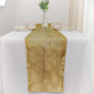 Taffeta 12"x108" Table Runner Gold - Accordion Crinkle Design for Modern Gatherings Pro Linens