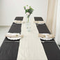 Taffeta 12"x108" Table Runner Ivory - Accordion Crinkle Design Pro Linens