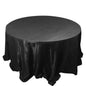 Taffeta 132" Round Tablecloth Black - Seamless Accordion Crinkle Design for Exquisite Occasions Pro Linens