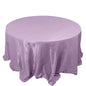 Taffeta 132" Round Tablecloth Violet Amethyst - Seamless Accordion Crinkle Table Cover Pro Linens