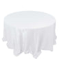 Taffeta 132" Round Tablecloth White - Seamless Accordion Crinkle Design for Exquisite Occasions Pro Linens