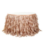 Taffeta 14ft Table Skirt Nude - Cascading Curly Willow Style Table Cover Pro Linens