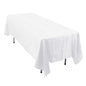 Taffeta 60"x102" Rectangle Tablecloth White - Accordion Crinkle Design for Modern Gatherings Pro Linens