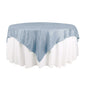 Taffeta 72"x72" Table Overlay Square Tablecloth Dusty Blue - Accordion Crinkle Table Cover Pro Linens