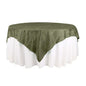 Taffeta 72"x72" Table Overlay Square Tablecloth Dusty Sage Green - Accordion Crinkle Table Cover Pro Linens