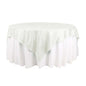 Taffeta 72"x72" Table Overlay Square Tablecloth Ivory - Accordion Crinkle Table Cover Pro Linens