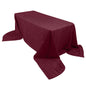 Taffeta 90"x156" Rectangle Tablecloth Burgundy - Accordion Crinkle Seamless Table Cover Pro Linens