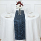 Taffeta Fabric 12"x108" Table Runner Navy Blue - 3D Leaf Petal Design Pro Linens