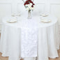 Taffeta Fabric 12"x108" Table Runner White 3D Leaf Petal - Stylish Wedding Decor Pro Linens