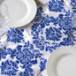 Taffeta Flocking 12"x108" Table Runner Royal Blue Damask - Stylish Table Accent Pro Linens