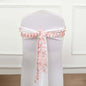 Taffeta Ribbon Sash with 4" Leaf Petal Design Dusty Rose 50ft - Sophisticated Artificial Fabric Garland Pro Linens