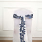 Taffeta Ribbon Sash with 4" Leaf Petal Design Navy Blue 50ft - Sophisticated Artificial Fabric Garland Pro Linens