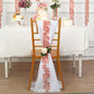 Taffeta Ribbon Sash with 4" Leaf Petal Design Terracotta (Rust) 50ft - Sophisticated Artificial Fabric Garland Pro Linens