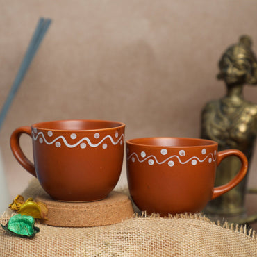 Tea Cup - Muggu Print Ceramic PRO Indian